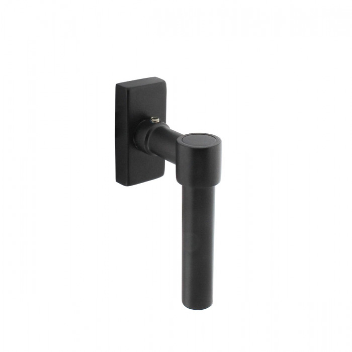 Intersteel Fenstergriff L-Form gerade auf rechteckiger Rosette schwarz Edelstahl-304 main product photo