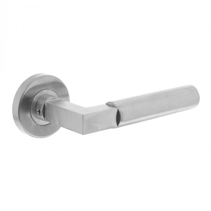Intersteel Türgriff Bau-Stil auf Rosette Edelstahl gebürstet main product photo