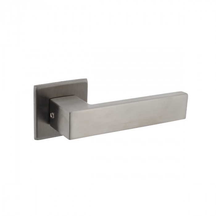 Intersteel Türgriff Amsterdam auf quadratischer Rosette 50x50x5 mm Edelstahl gebürstet main product photo