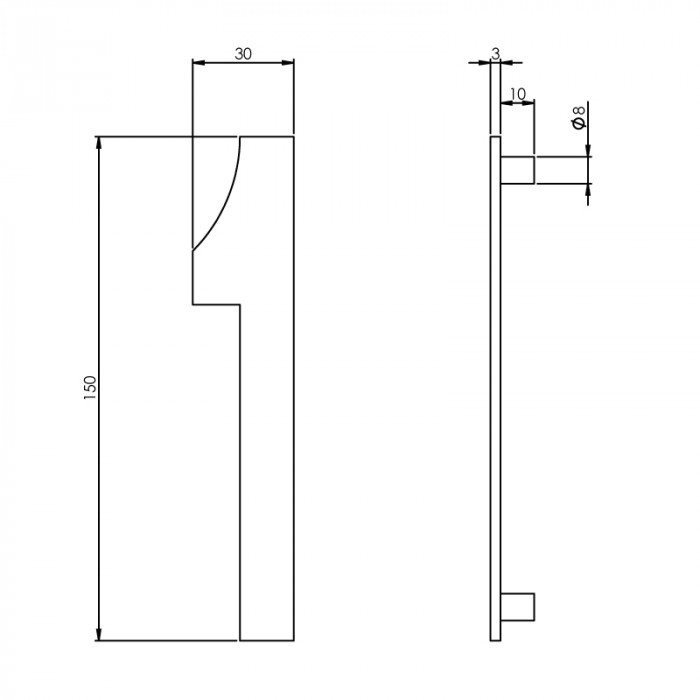 Intersteel Hausnummer 1 150mm Edelstahl gebürstet main product photo