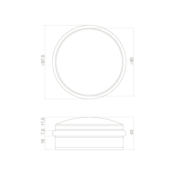 Intersteel Türstopper 90x43 Edelstahl gebürstet main product photo