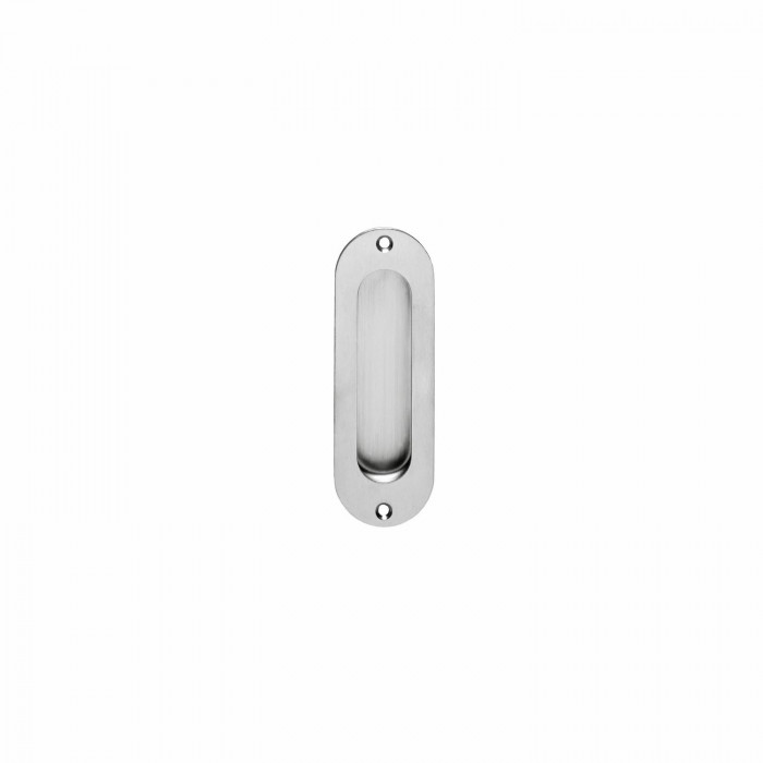 Intersteel Schiebetürgriff oval 120x40mm Schraublöcher Edelstahl gebürstet main product photo
