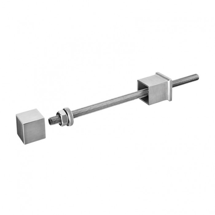 Balusterträgerhülse 40 x 40 mm Edelstahl matt geschliffen Modell 0554 main product photo