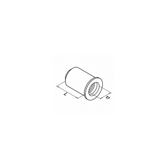Blindnietmutter mit flachem Kopf, M8 x 17 mm, A2-70, QS-39 main product photo