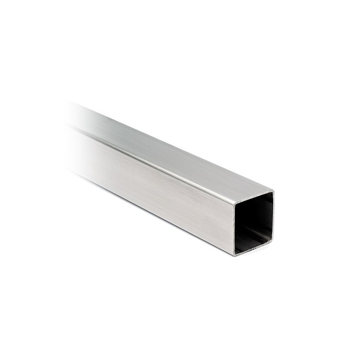 Edelstahlrohr 25 x 25 x 1,5 mm Edelstahl 304 K320 geschliffen main product photo