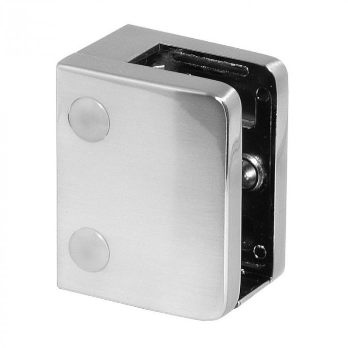Glasklemme flach Edelstahl poliert Modell 2400 main product photo