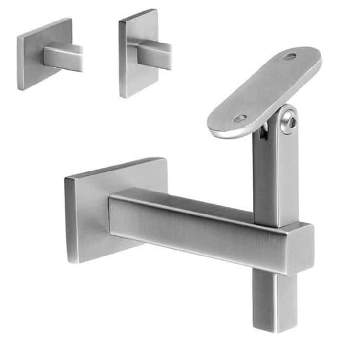 Handlaufhalterung flach Edelstahl matt poliert Modell 4145 main product photo