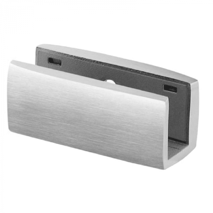 Glashalter unten für Treppenhausmontage  Edelstahl matt poliert Modell 5501 main product photo