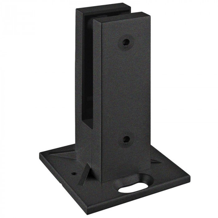 Bodenglasklemme, Modell 6200, Edelstahl, mattschwarz main product photo