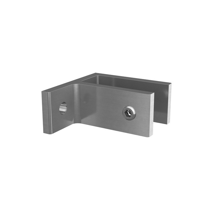 Glasverbinder für Wand Aluminium matt geschliffen Modell 0293 main product photo