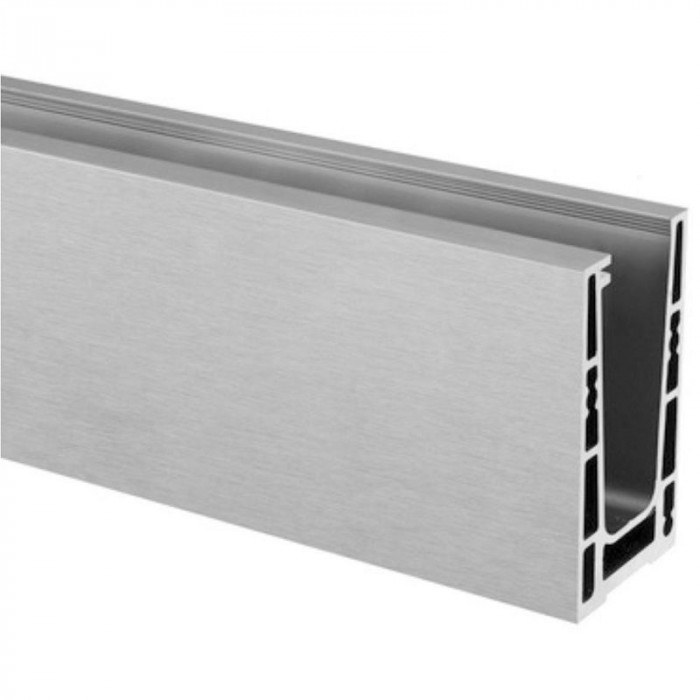 Bodenprofil Easy Glass Up Aufsatzmontage 5000 mm Modell 6610 Aluminium eloxiert main product photo
