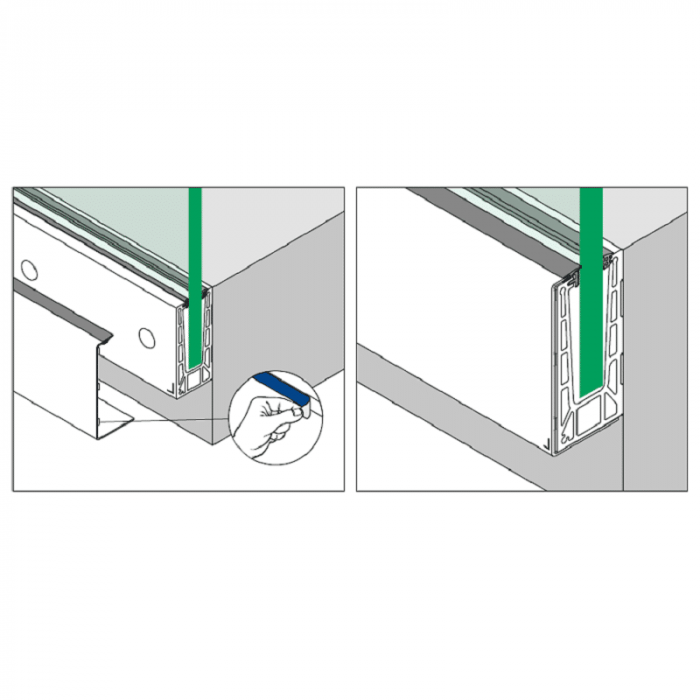 Abdeckprofil Easy Glass Pro Seitenrahmenlänge 5000 mm Modell 8135 Aluminium (eloxiert) main product photo