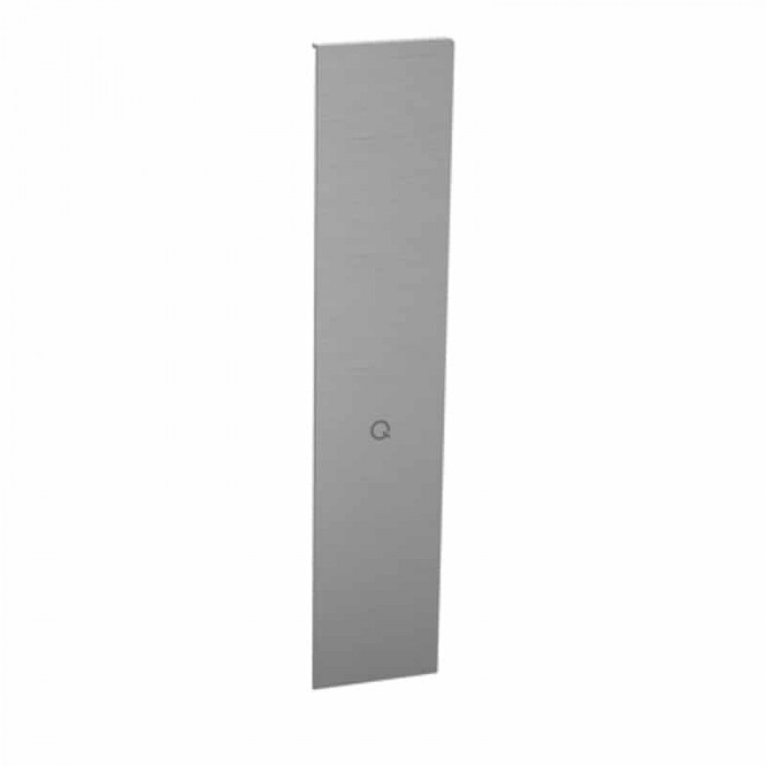 Endkappe Easy Glass Smart links, seitliche Montage, 323 x 68 mm, Modell 8243, Aluminium (eloxiert) main product photo