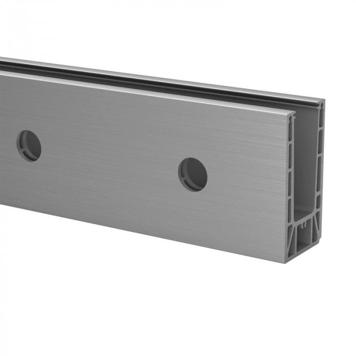 Easy Glass Prime Bodenprofil, seitliche Montage, Länge 5000 mm, Modell 8430, Aluminium (eloxiert) main product photo