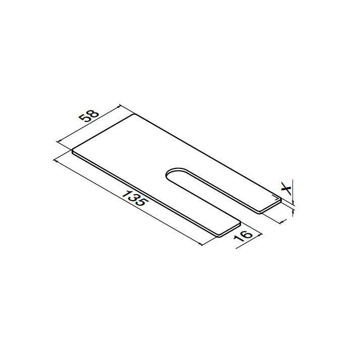 Füllungsplatte Easy Glass Prime, Dicke 1,0 mm, Modell 8436, Aluminium (unbehandelt) main product photo