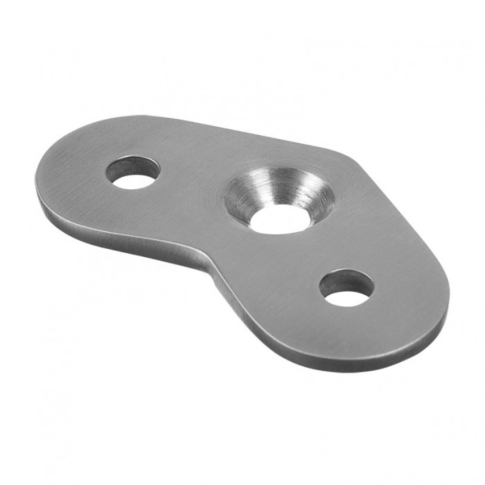 Schienenhalter 135° flach Edelstahl matt geschliffen Modell 0180 main product photo