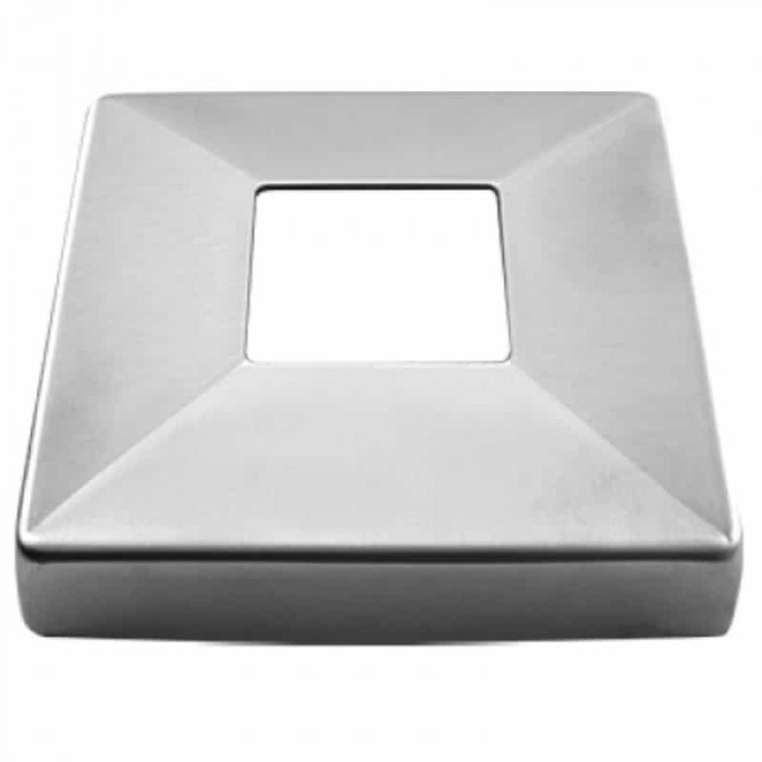 Rosette 108 x 108 x 25 mm Loch 40 x 40 mm Edelstahl matt poliert main product photo