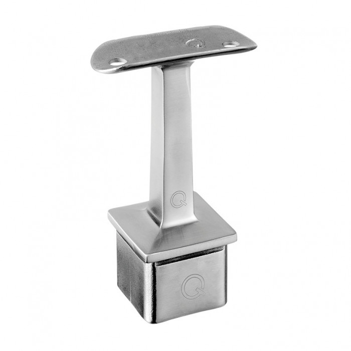 Geländerhalter 40 x 40 x 2,0 mm für Trägerrohr 42,4 mm Edelstahl matt geschliffen Modell 4710 main product photo
