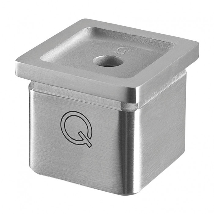 Rohradapter für Rohr 40 x 40 x 2,0 mm fest Edelstahl matt geschliffen Modell 4727 main product photo
