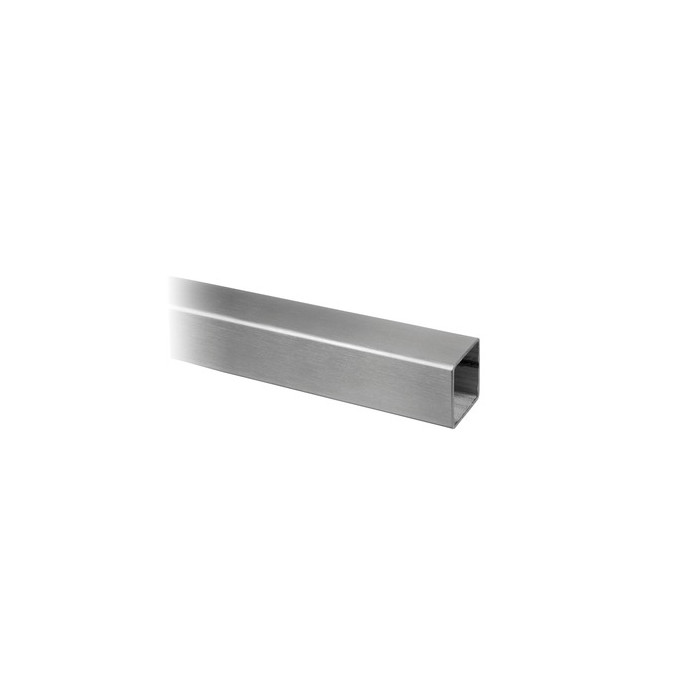 Edelstahlrohr 80 x 80 x 2,0 mm Edelstahl-304 (A2) K320 geschliffen main product photo