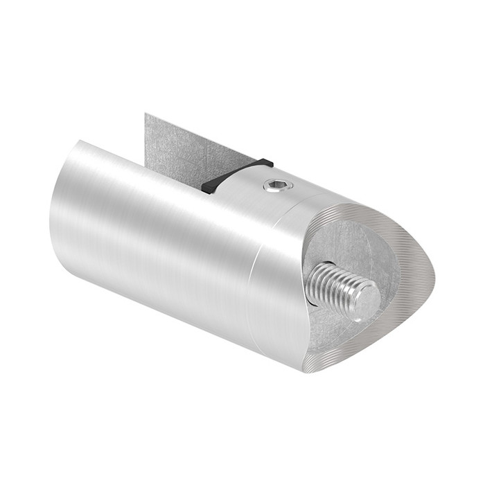 Glasklem buis Ø 42,4 mm RVS-304 mat geslepen model 6030 rechts main product photo