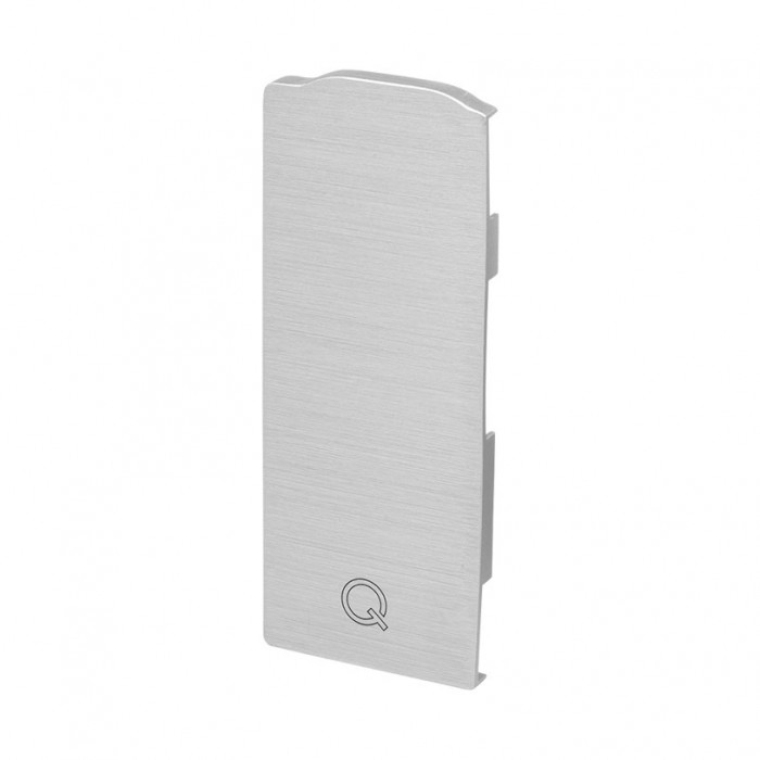 Endkappe Easy Glass Slim Seitenmontage rechts 126 x 49 mm Modell 8032 Aluminium (eloxiert) main product photo
