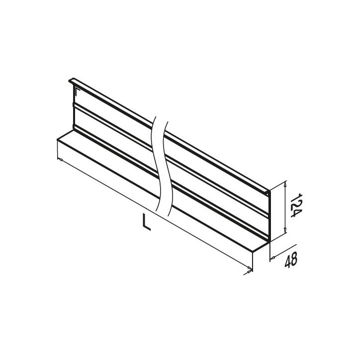 Abdeckprofil Easy Glass Slim Seitenrahmen 2500 mm Modell 8035 Aluminium (eloxiert) main product photo