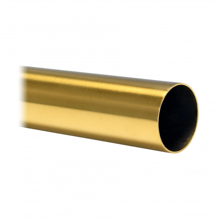 Rohr 19,0 mm Edelstahl-304 (A2) Messing matt Design main product photo