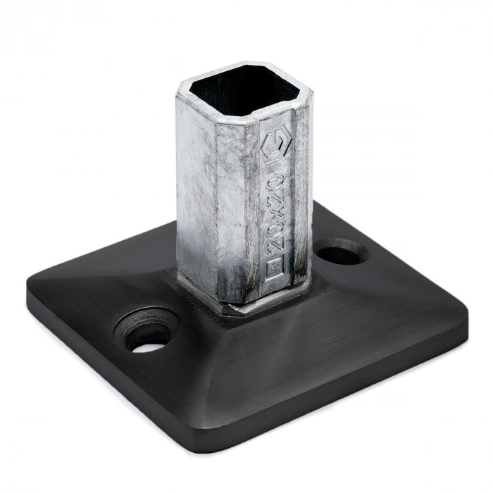 Wand- und Bodenflansch Saphira 20 x 20 mm Schwarz Design main product photo