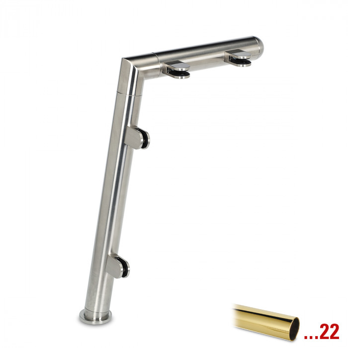 Pfosten Brenna Endpfosten links 25,4 mm (1") Messing Design main product photo
