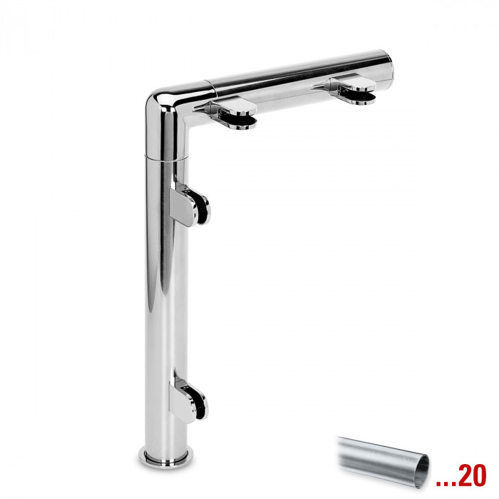 Pfosten Bregje Endpfosten rechts 25,4 mm (1") Edelstahl Design Material Zamak main product photo