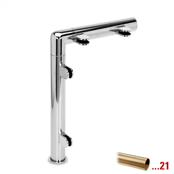 Pfosten Bregje Endpfosten rechts 25,4 mm (1") Messing matt Design main product photo