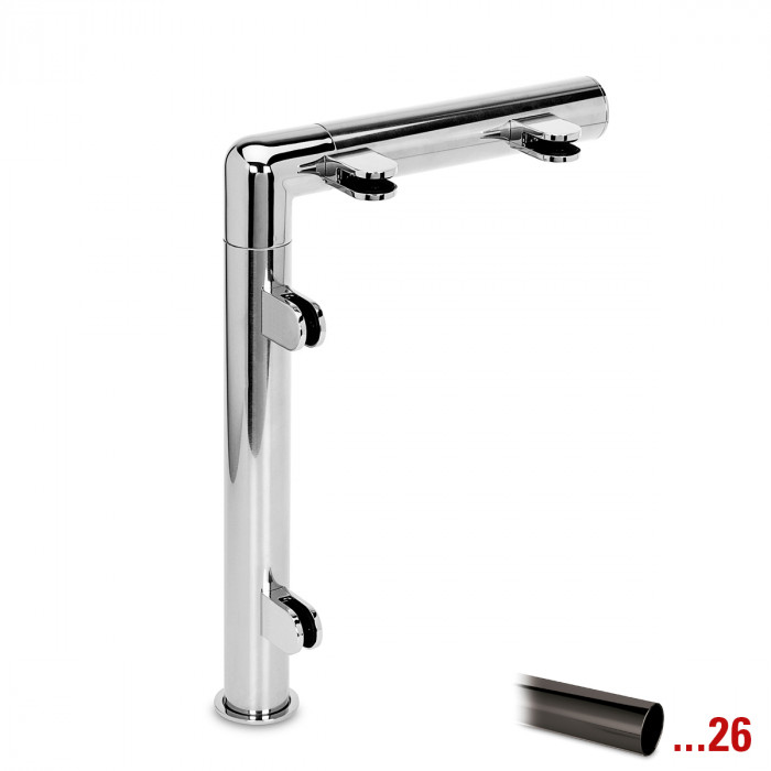 Pfosten Bregje Eckpfosten 45° 25,4 mm (1") Schwarz Design main product photo
