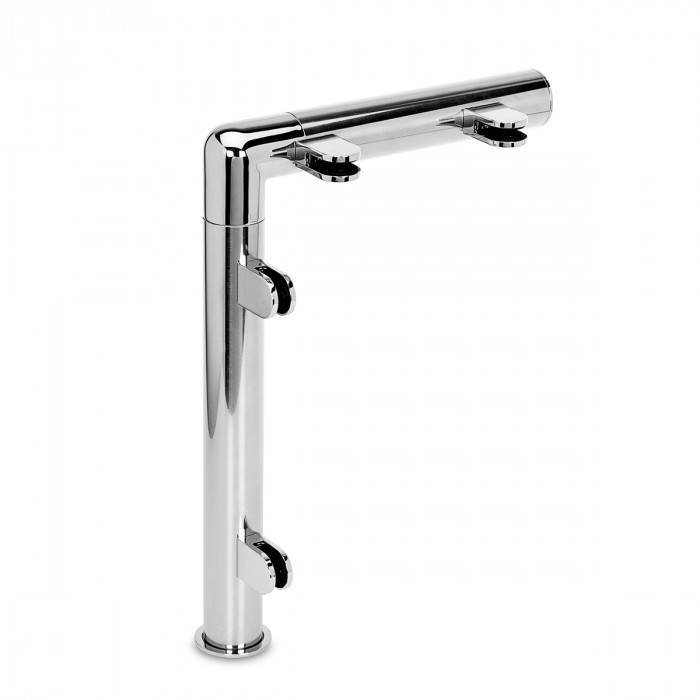 Pfosten Bregje Eckpfosten 90° 25,4 mm (1") Chrom Design Material Zamak main product photo