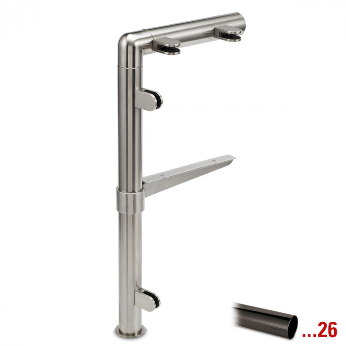 Pfosten Anona Eckpfosten 45° 25,4 mm (1") Schwarz Design main product photo