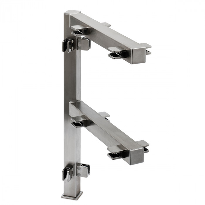 Pfosten Tieneke Eckpfosten 90° 35 x 35 mm Edelstahl Design Material Zamak main product photo
