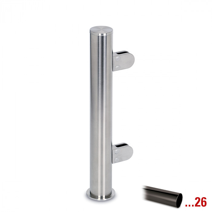 Pfosten Alberte Endpfosten links 25,4 mm (1") Schwarz Design main product photo