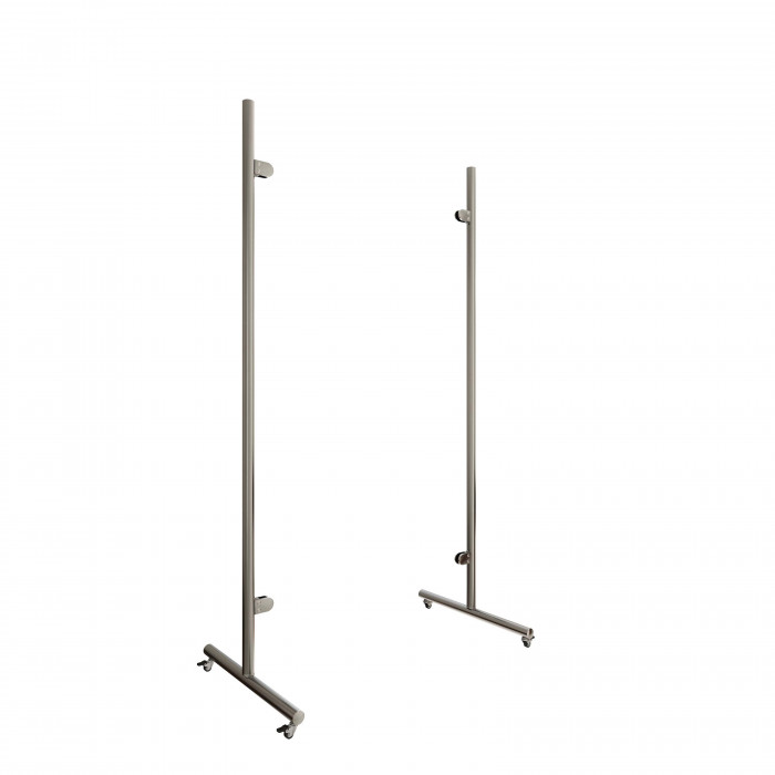 Mobiler Hygieneschutzwandpfosten mit Rollen Birte Messing Design main product photo