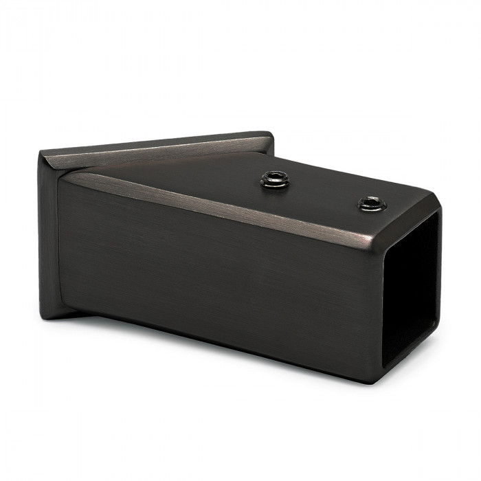 Wandflansch 45° für Vierkantrohr 20 x 20 mm Aralia Schwarz Design main product photo