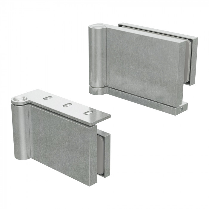 Glastürscharnier Gilda DIN rechts Edelstahl Design Material Aluminium main product photo