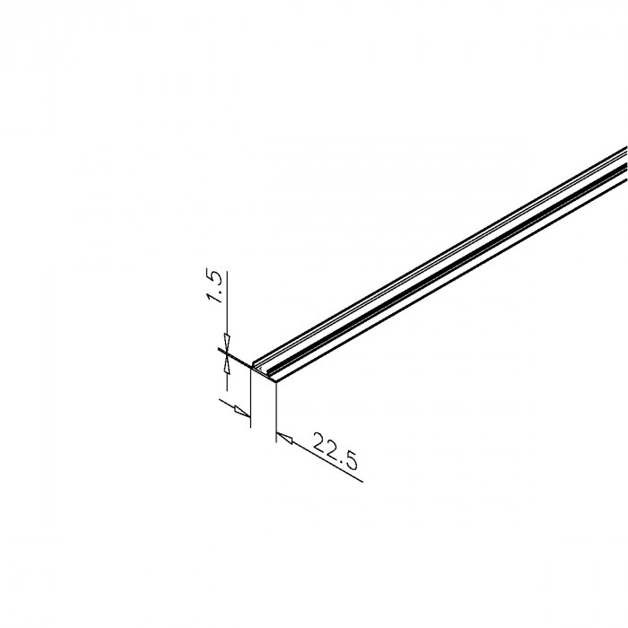 Blendenprofil für Festglas Christina Edelstahl Design Material Aluminium auf Maß gesägt main product photo