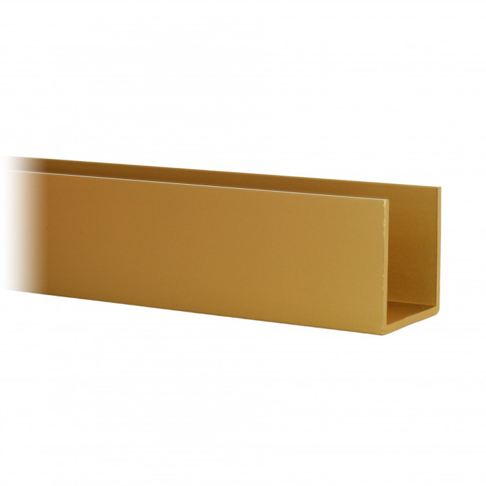 U-Profil 20 x 20 x 20 mm Aluminium Messing matt Design main product photo