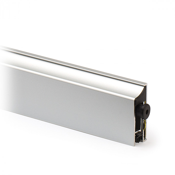 Absenkdichtung für Glastür, selbstklebend Clarita DIN rechts 825 mm silber matt eloxiert main product photo