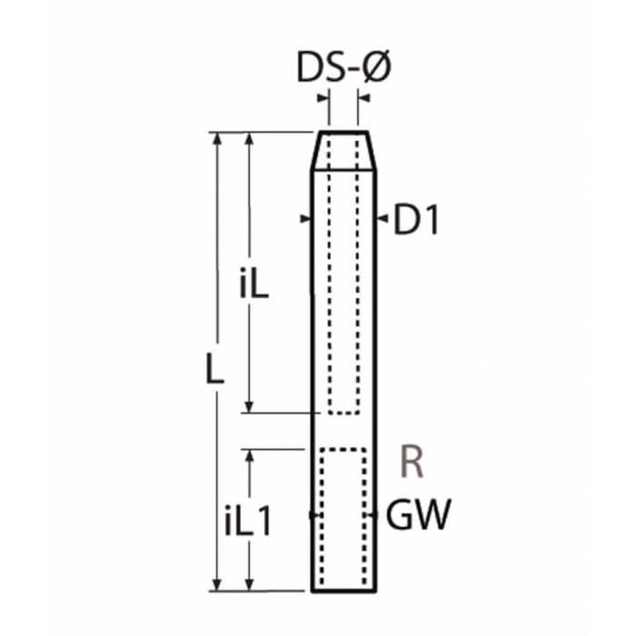 Mini-Terminal mit Innengewinde rechts 2 mm/M4 Edelstahl-316 (A4) main product photo