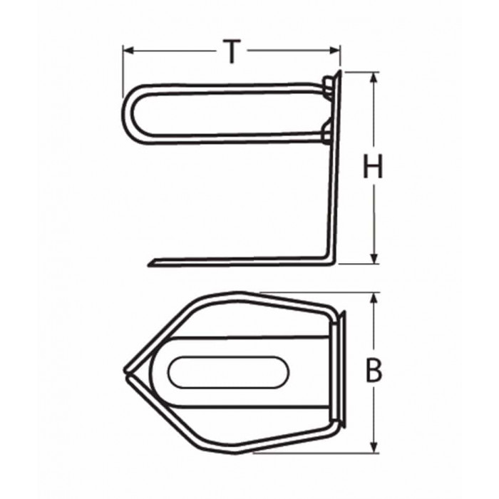 Flaschenhalter für Wandmontage 140 x 120 mm Flasche max. 105 mm Edelstahl-304 (A2) main product photo