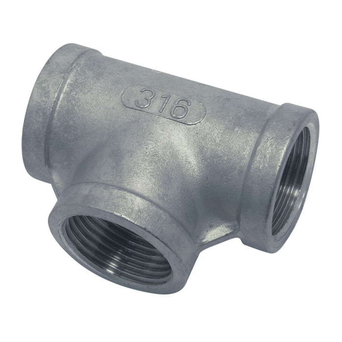 T-Stück mit Innengewinde 1 1/2" Edelstahl-316 (A4) main product photo