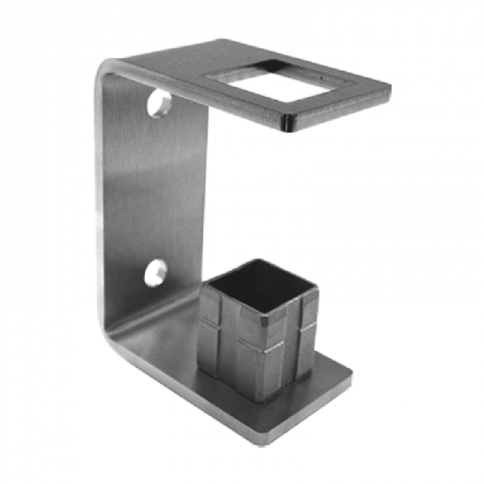 Maueranker mit Klebeverbindung für Rohr 40 x 40 mm Edelstahl matt geschliffen main product photo