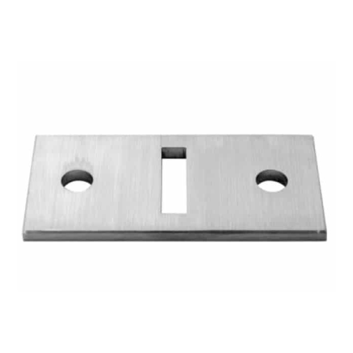 Ankerplatte 120 x 60 x 6 mm Loch 40 x 10 mm Edelstahl matt poliert main product photo