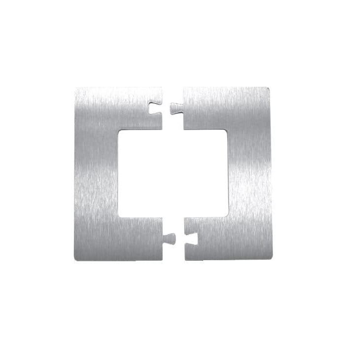 Scheibe 80 x 80 x 4 mm (teilbar) Loch 40 x 40 mm Edelstahl matt poliert main product photo