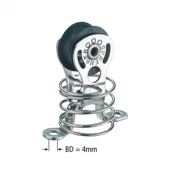 Sprenger Micro XS Block mit Kugellager Seil max. 6 mm mit Fenderöse Feder Edelstahl-304 (A2) main product photo